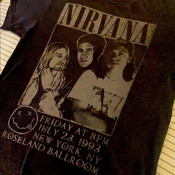 NIRVANA original concert T-shirt JULY 23 1993 NY - Picture 2 of 4